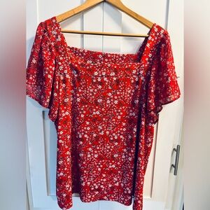 Always Indigo size XXXL Red Floral blouse